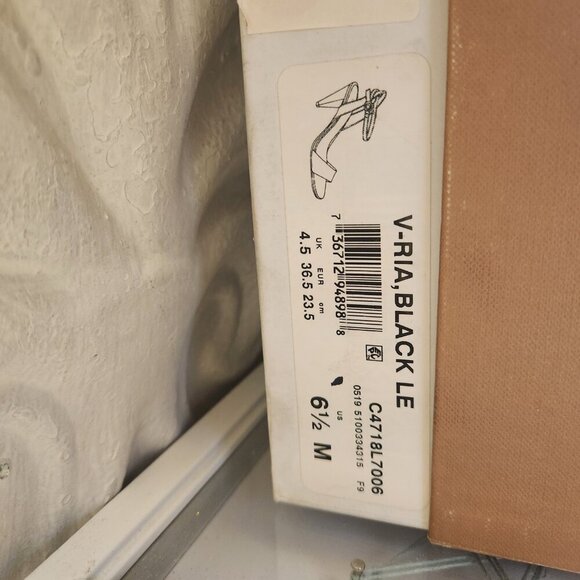 VIA SPIGA Black V-Ria Black Leather Heeled Sandals. NIB. Size 6.5 - Picture 3 of 11